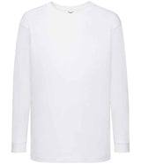 Fruit of the Loom Kids Long Sleeve Value T-Shirt | White thumbnail 4