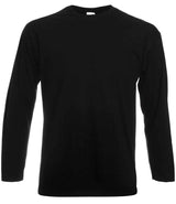 Fruit of the Loom Long Sleeve Value T-Shirt | Black thumbnail 4