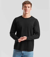 Fruit of the Loom Long Sleeve Value T-Shirt | Black thumbnail 1