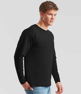 Fruit of the Loom Long Sleeve Value T-Shirt | Black thumbnail 3