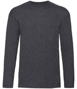 Fruit of the Loom Long Sleeve Value T-Shirt | Dark Heather thumbnail 4