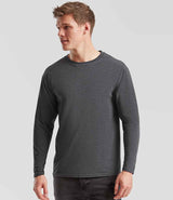 Fruit of the Loom Long Sleeve Value T-Shirt | Dark Heather thumbnail 1