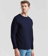 Fruit of the Loom Long Sleeve Value T-Shirt | Deep Navy thumbnail 3