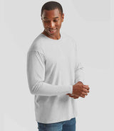 Fruit of the Loom Long Sleeve Value T-Shirt | Heather Grey thumbnail 3