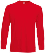 Fruit of the Loom Long Sleeve Value T-Shirt | Red thumbnail 4