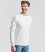 Fruit of the Loom Long Sleeve Value T-Shirt | White thumbnail 3