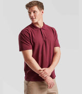 Fruit of the Loom Original Piqué Polo Shirt | Burgundy thumbnail 3