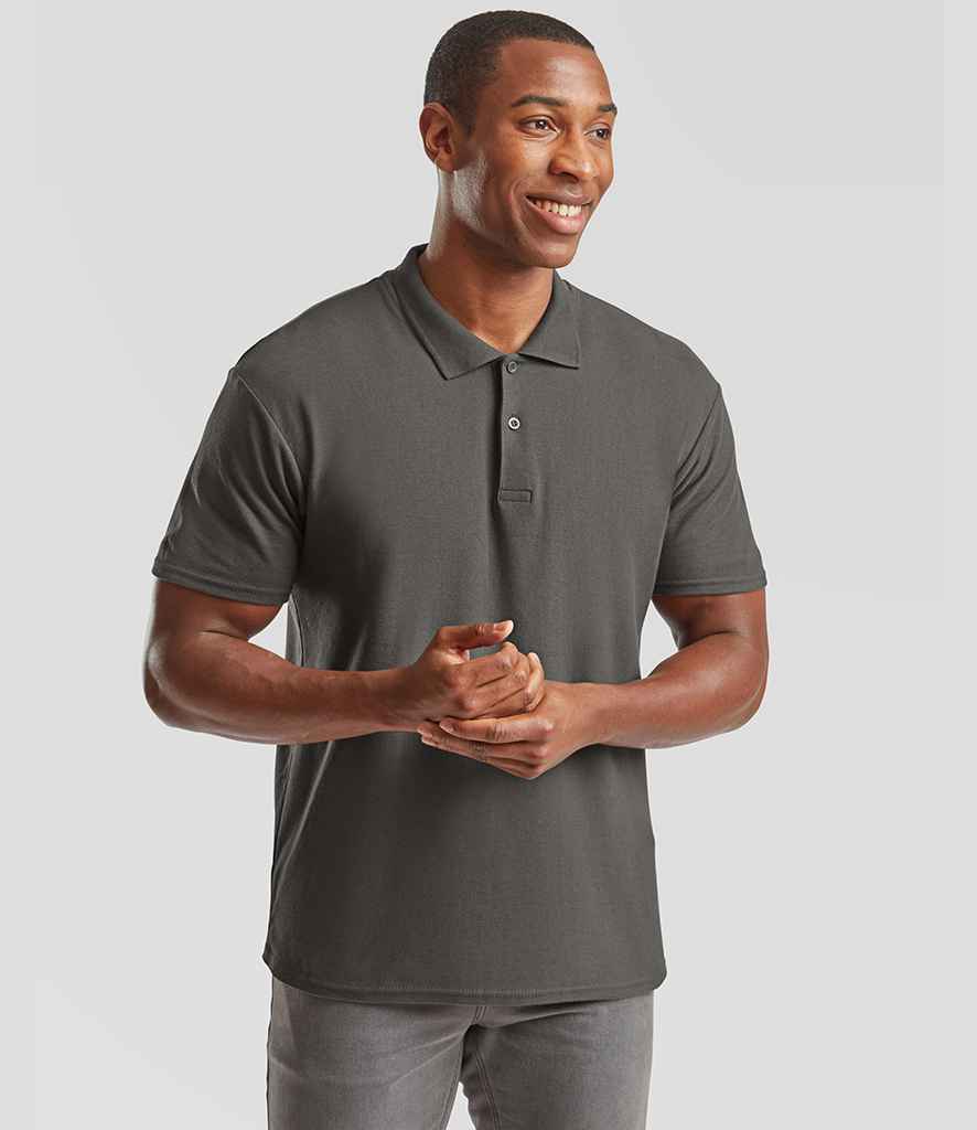 Fruit of the Loom Original Piqué Polo Shirt | Light Graphite