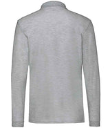 Fruit of the Loom Premium Long Sleeve Cotton Piqué Polo Shirt | Athletic Heather thumbnail 5
