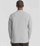 Fruit of the Loom Premium Long Sleeve Cotton Piqué Polo Shirt | Athletic Heather thumbnail 2