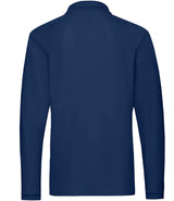 Fruit of the Loom Premium Long Sleeve Cotton Piqué Polo Shirt | Navy thumbnail 5