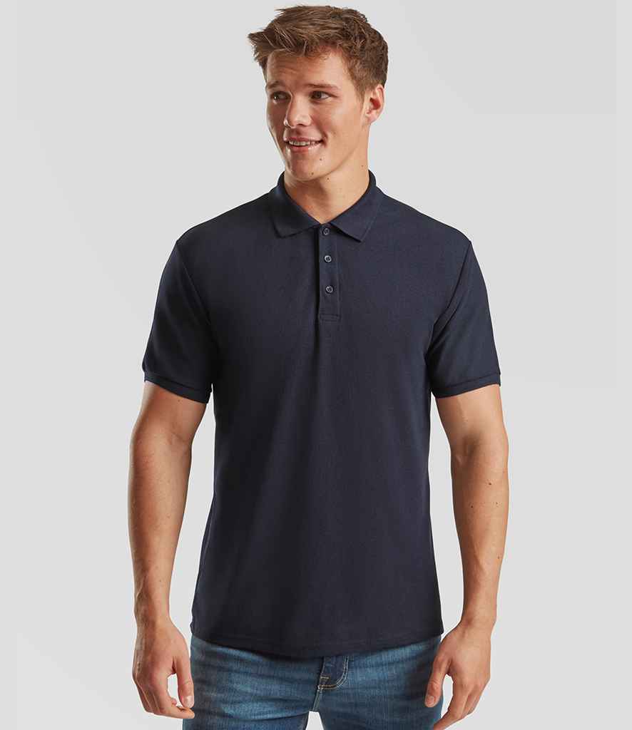 Fruit of the Loom Heavy Poly/Cotton Piqué Polo Shirt | Deep Navy