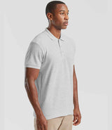 Fruit of the Loom Heavy Poly/Cotton Piqué Polo Shirt | Heather Grey thumbnail 3