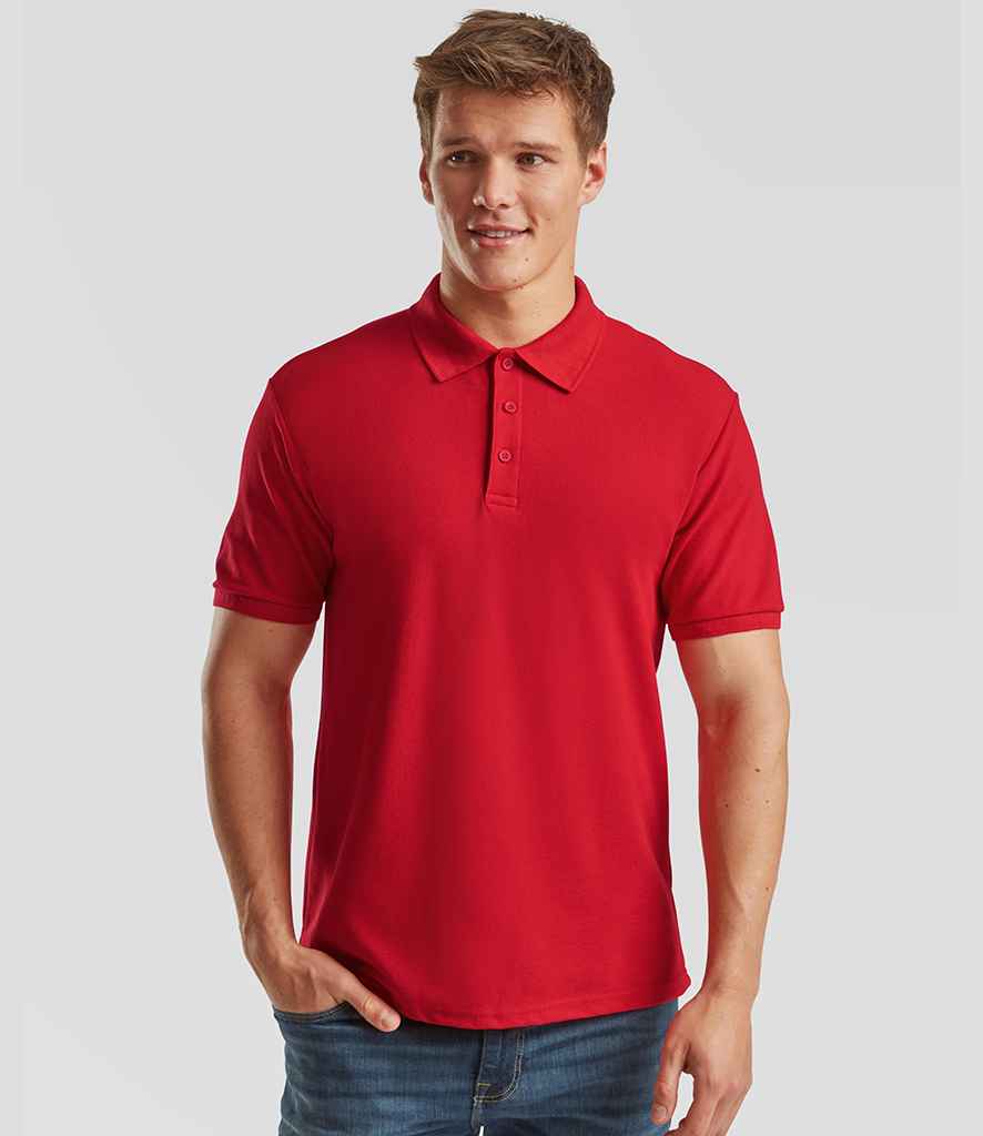 Fruit of the Loom Heavy Poly/Cotton Piqué Polo Shirt | Red