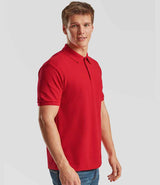 Fruit of the Loom Heavy Poly/Cotton Piqué Polo Shirt | Red thumbnail 3