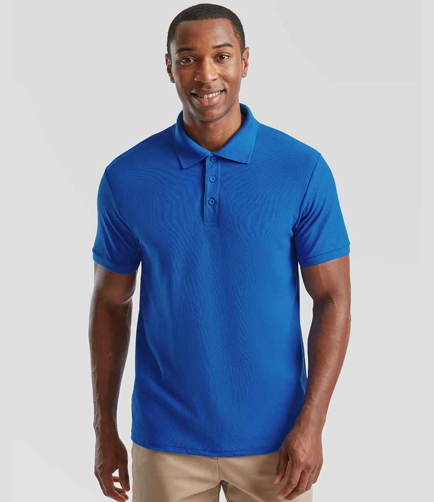 Fruit of the Loom Heavy Poly/Cotton Piqué Polo Shirt | Royal Blue