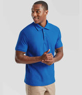 Fruit of the Loom Heavy Poly/Cotton Piqué Polo Shirt | Royal Blue thumbnail 3