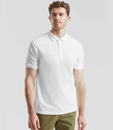 Fruit of the Loom Heavy Poly/Cotton Piqué Polo Shirt | White thumbnail 1