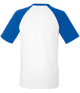 Fruit of the Loom Contrast Baseball T-Shirt | White/Royal Blue thumbnail 5