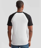 Fruit of the Loom Contrast Baseball T-Shirt | White/Black thumbnail 2