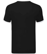 Fruit of the Loom Contrast Ringer T-Shirt | Black/White thumbnail 5