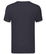 Fruit of the Loom Contrast Ringer T-Shirt | Navy/White thumbnail 5