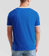 Fruit of the Loom Contrast Ringer T-Shirt | Royal Blue/White thumbnail 2