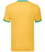Fruit of the Loom Contrast Ringer T-Shirt | Sunflower/Kelly Green thumbnail 5