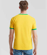 Fruit of the Loom Contrast Ringer T-Shirt | Sunflower/Kelly Green thumbnail 2