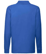 Fruit of the Loom Kids Long Sleeve Poly/Cotton Piqué Polo Shirt | Royal Blue thumbnail 5