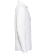Fruit of the Loom Kids Long Sleeve Poly/Cotton Piqué Polo Shirt | White thumbnail 6