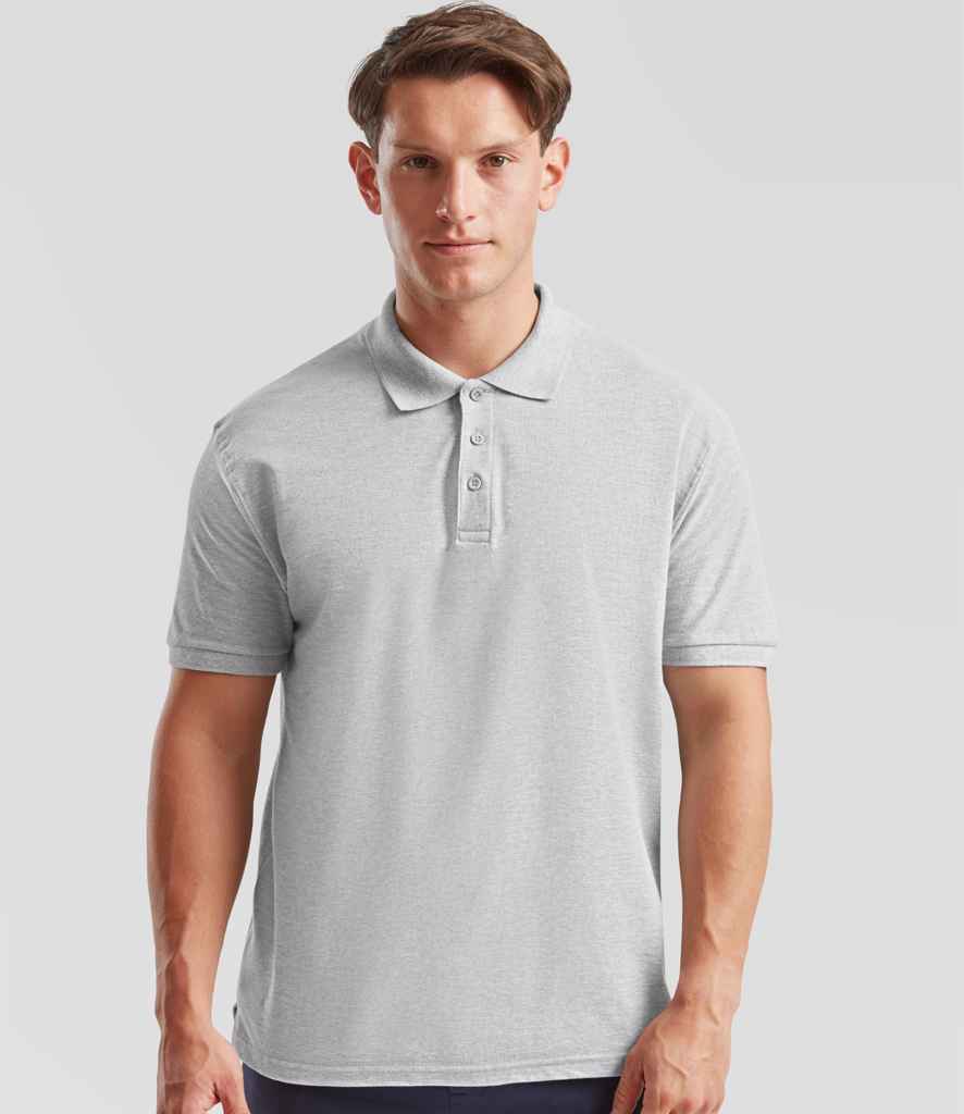 Fruit of the Loom Premium Cotton Piqué Polo Shirt | Athletic Heather