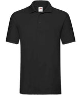 Fruit of the Loom Premium Cotton Piqué Polo Shirt | Black thumbnail 4