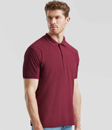 Fruit of the Loom Premium Cotton Piqué Polo Shirt | Burgundy thumbnail 2