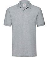 Fruit of the Loom Premium Cotton Piqué Polo Shirt | Heather Grey thumbnail 4