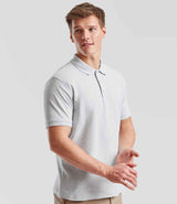 Fruit of the Loom Premium Cotton Piqué Polo Shirt | Heather Grey thumbnail 2
