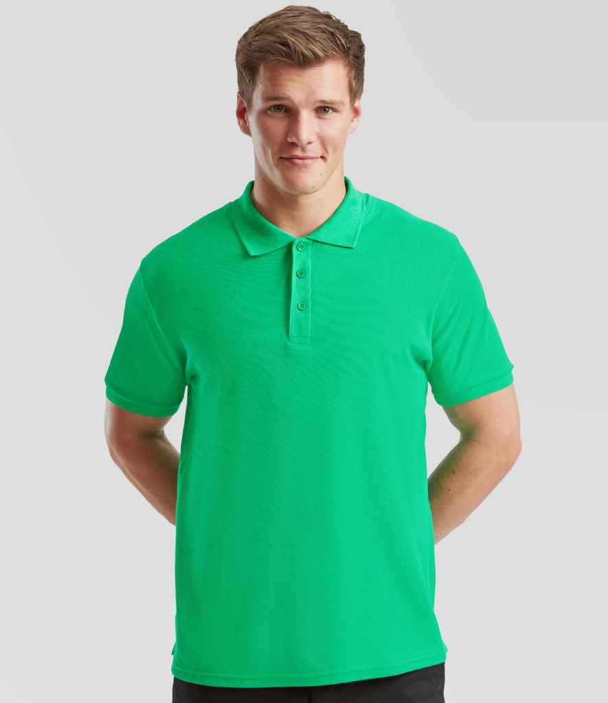 Fruit of the Loom Premium Cotton Piqué Polo Shirt | Kelly Green
