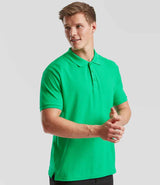 Fruit of the Loom Premium Cotton Piqué Polo Shirt | Kelly Green thumbnail 2