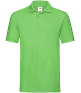 Fruit of the Loom Premium Cotton Piqué Polo Shirt | Lime Green thumbnail 4
