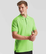 Fruit of the Loom Premium Cotton Piqué Polo Shirt | Lime Green thumbnail 3