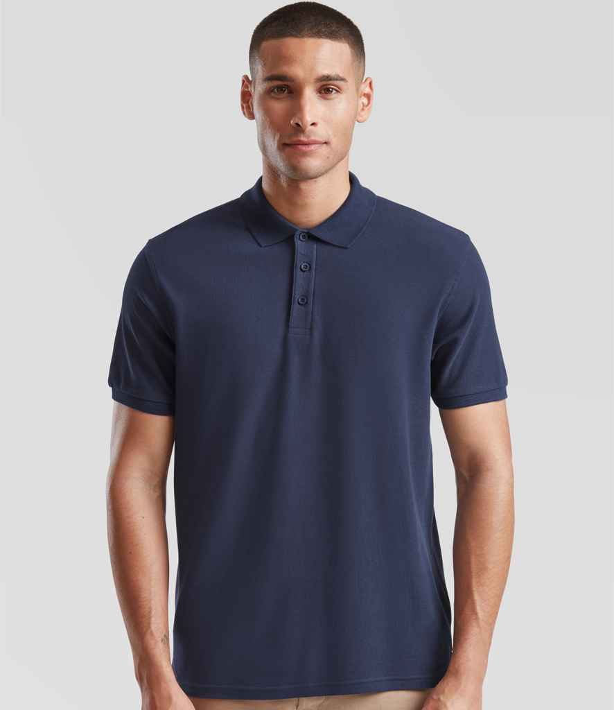 Fruit of the Loom Premium Cotton Piqué Polo Shirt | Navy