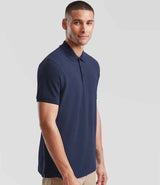 Fruit of the Loom Premium Cotton Piqué Polo Shirt | Navy thumbnail 3