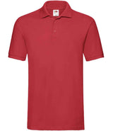 Fruit of the Loom Premium Cotton Piqué Polo Shirt | Red thumbnail 4