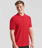 Fruit of the Loom Premium Cotton Piqué Polo Shirt | Red thumbnail 3