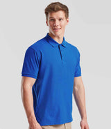 Fruit of the Loom Premium Cotton Piqué Polo Shirt | Royal Blue thumbnail 3