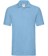 Fruit of the Loom Premium Cotton Piqué Polo Shirt | Sky Blue thumbnail 4