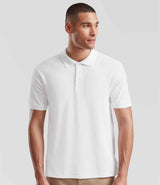 Fruit of the Loom Premium Cotton Piqué Polo Shirt | White thumbnail 1