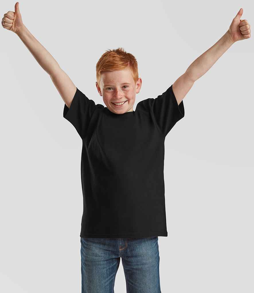 Fruit of the Loom Kids Iconic 195 T-Shirt | Black