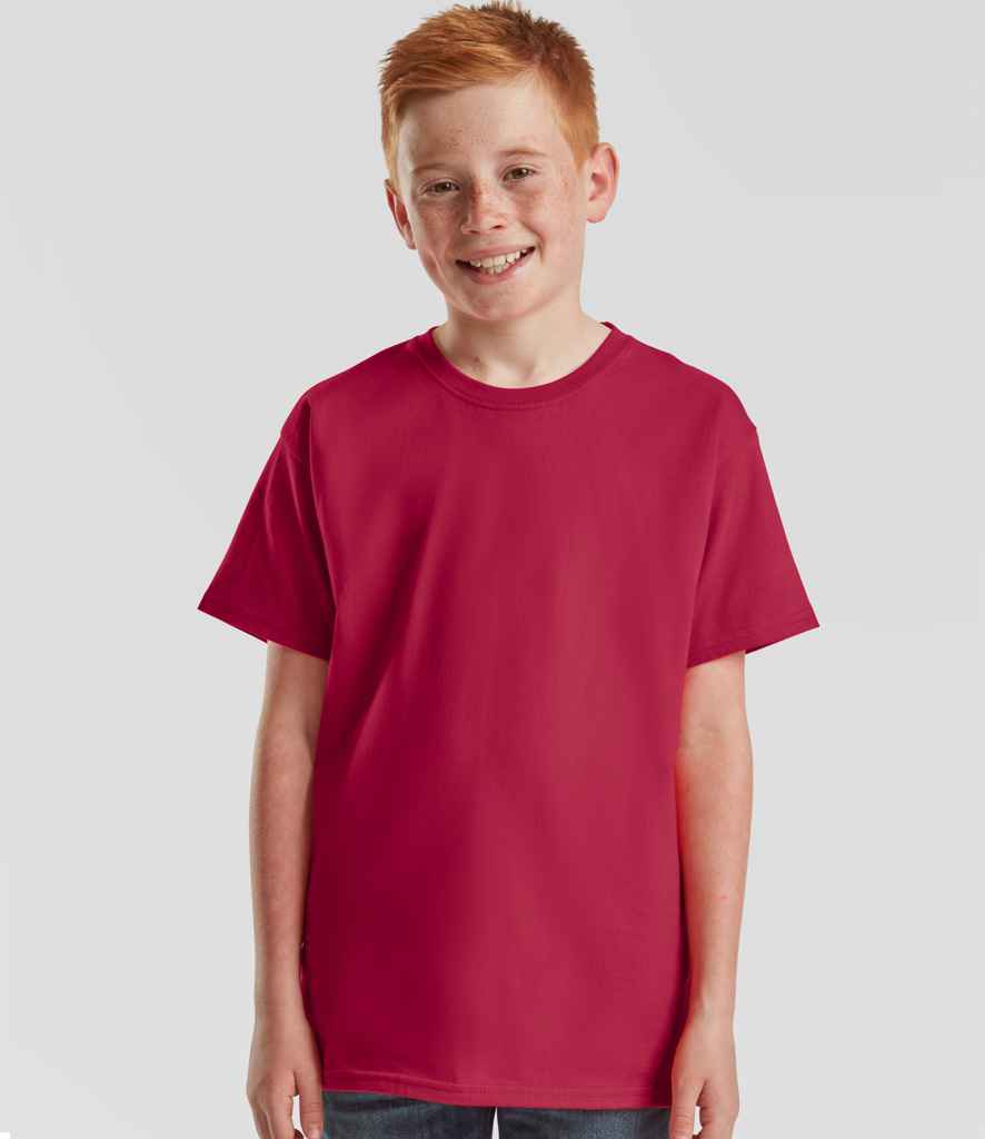 Fruit of the Loom Kids Iconic 195 T-Shirt | Cranberry