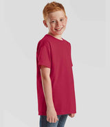 Fruit of the Loom Kids Iconic 195 T-Shirt | Cranberry thumbnail 3